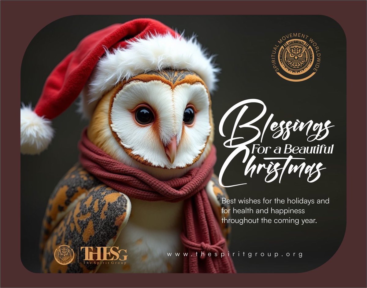 _TheSpiritGroup's tweet image. MERRY CHRISTMAS 🎄
WISHING EVERYONE PEACE & LOVE .❤️
#THESG 🦉
#SØS (@Sounds0fSpirit )