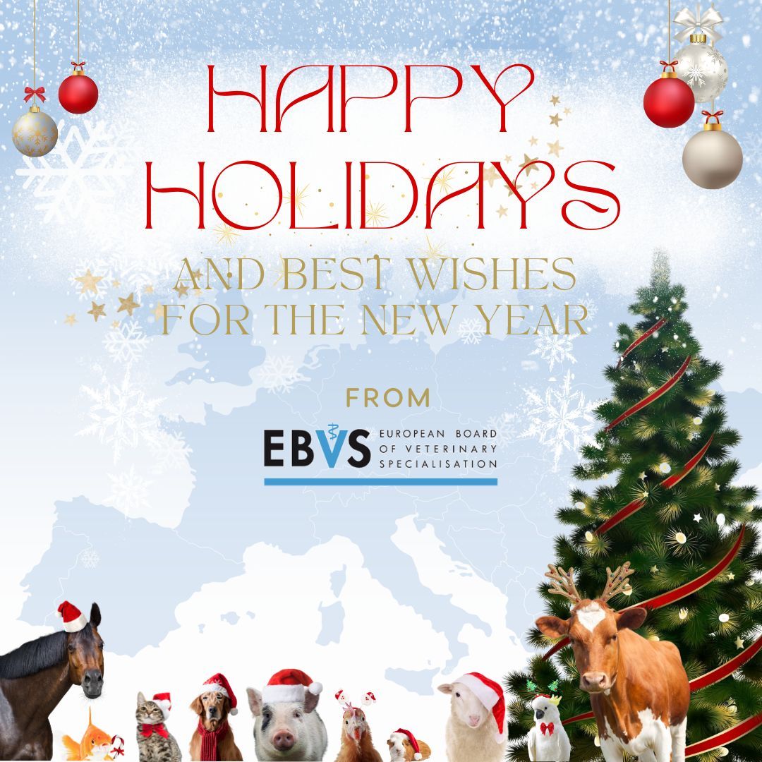 🎄✨ Season's Greetings from EBVS! ✨🎄

We wish you a joyful holiday season and a prosperous New Year filled with success, opportunities, and unforgettable moments.

Warm wishes,
The EBVS Team 💙 
#EUvetspecialists #Happyholidays