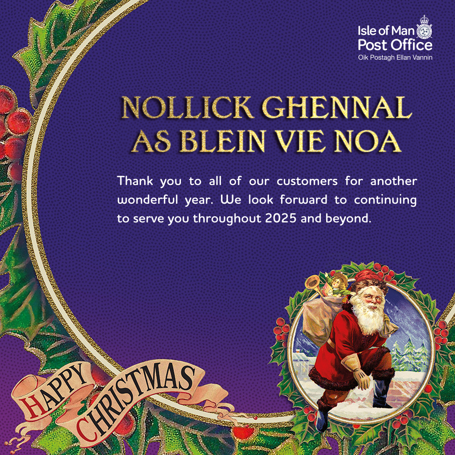 IOMstampscoins's tweet photo. 🎅 Nollick Ghennal 🎅
🎄 Happy Christmas 🎄
Thank you for your support throughout the year, we look forward to continuing to serve you in 2025 and beyond.
#IOMPost #NollickGhennal https://t.co/nsoDAuNTA2