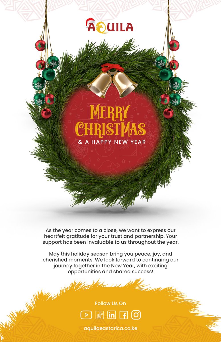 📩From our family to yours,
We Wishing you a joyous Christmas season, filled with warmth, cheer, and memorable moments.  

Here’s to a bright and prosperous New Year! 🎄
#MerryChristmas #SeasonGreetings #HolidayCheer #FestiveSeason #NewYearVibes