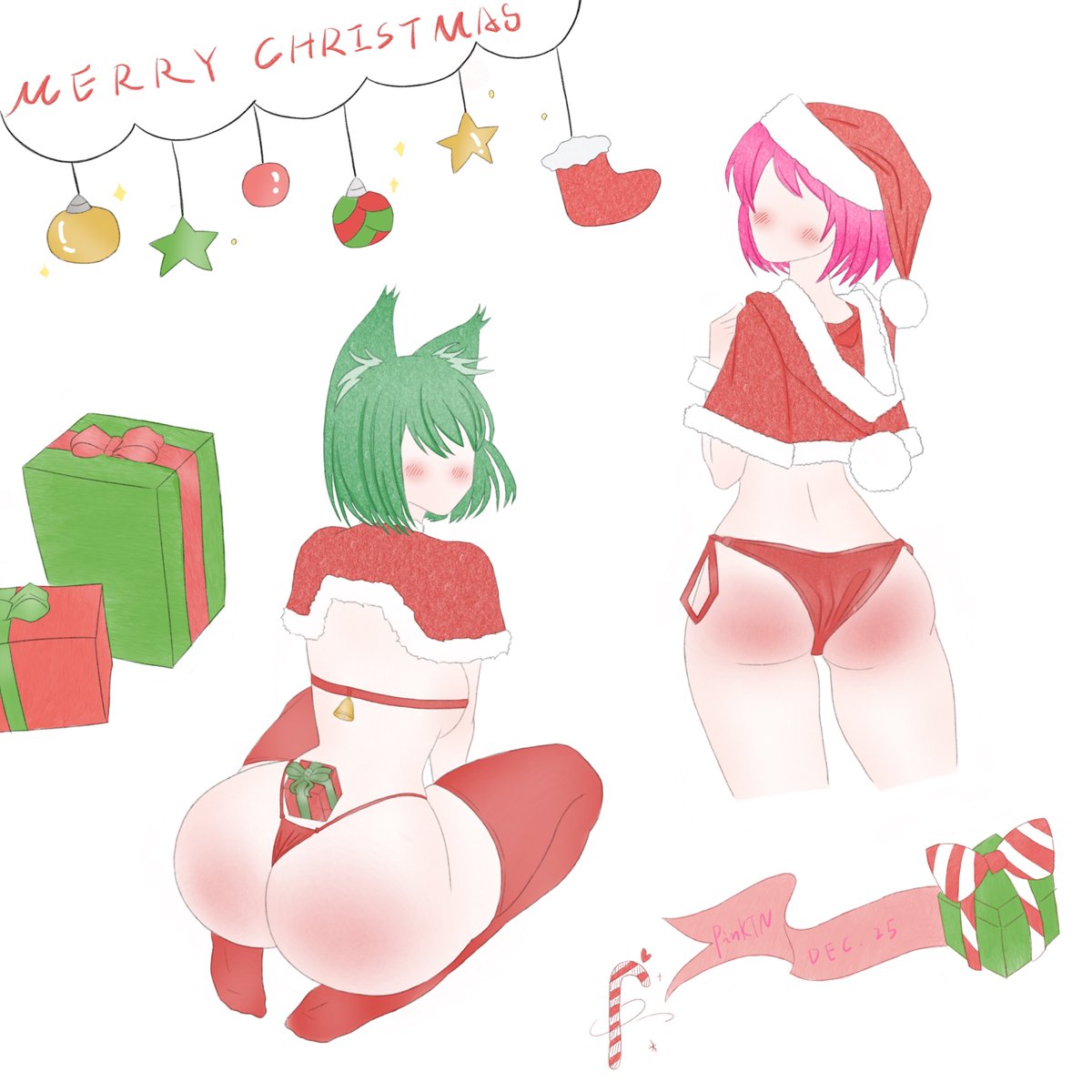 🎄𝑀𝓮𝓇𝓇𝓎 𝒞𝒽𝓇𝒾𝓈𝓉𝓂𝒶𝓈･🪄✨❆
粉绿双猫祝大家圣诞快乐🎉
#MerryChristmas #spank #art