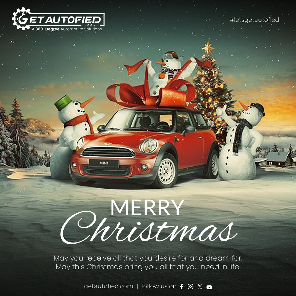 getautofied's tweet photo. Wishing you a Merry Christmas filled with joy, love, and all the happiness your heart can hold! May this special time of year bring you closer to your dreams and surround you with warmth.

#MerryChristmas #JoyfulSeason #WarmthAndLove #FestiveCheer #letsgetautofied #getautofied https://t.co/0SNjVlDVTW