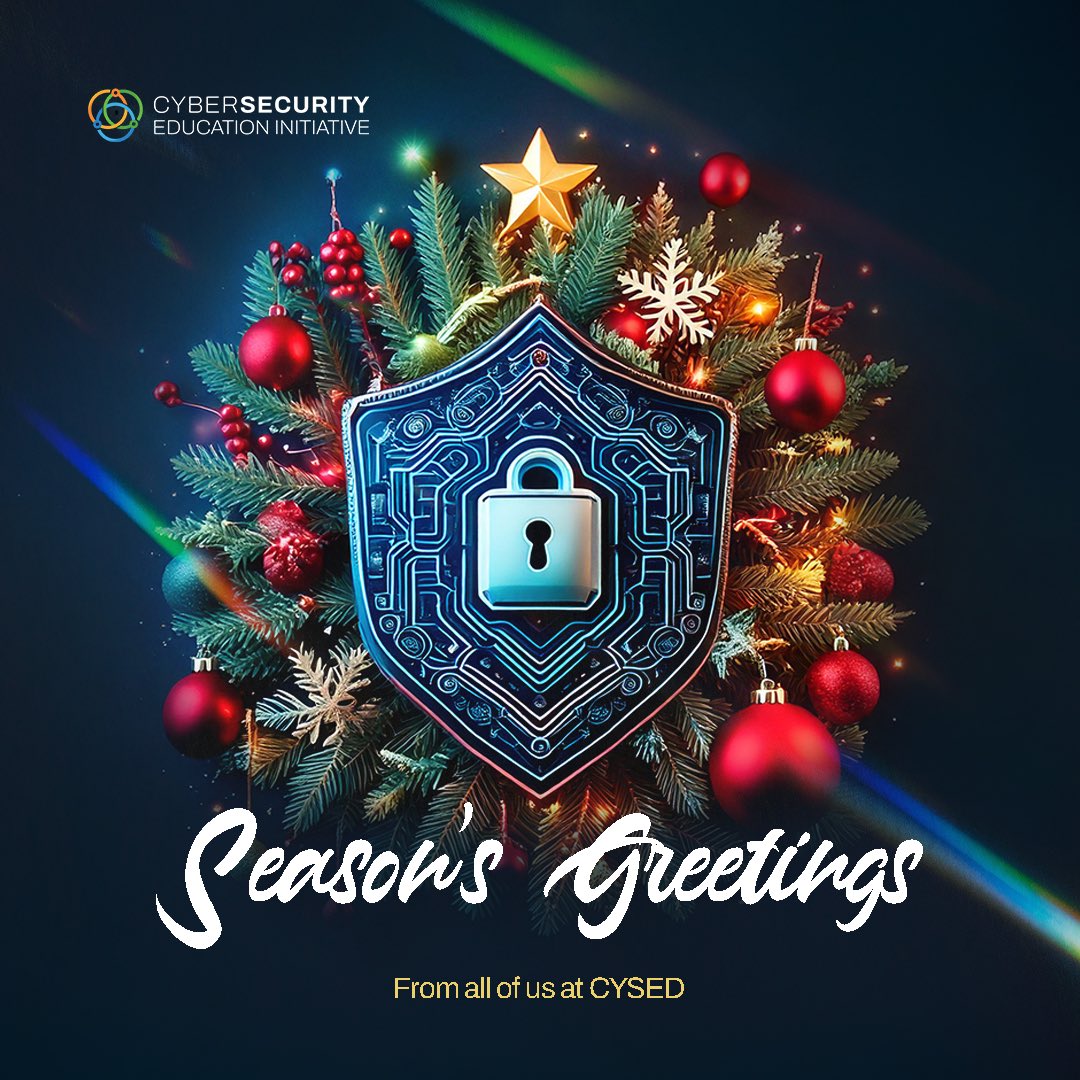As you celebrate the joys of the season, don’t forget to prioritize your digital safety. Wishing you and your loved ones a secure and happy holiday season! 

#SeasonGreetings #MerryChristmas #CYSED