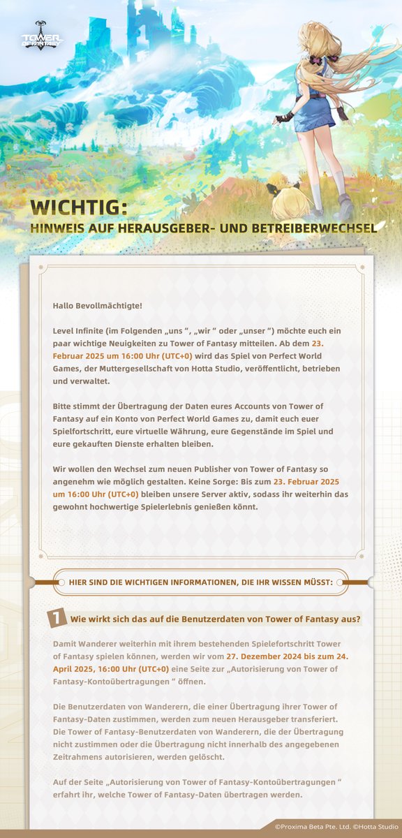 Tower of Fantasy - DE tweet media