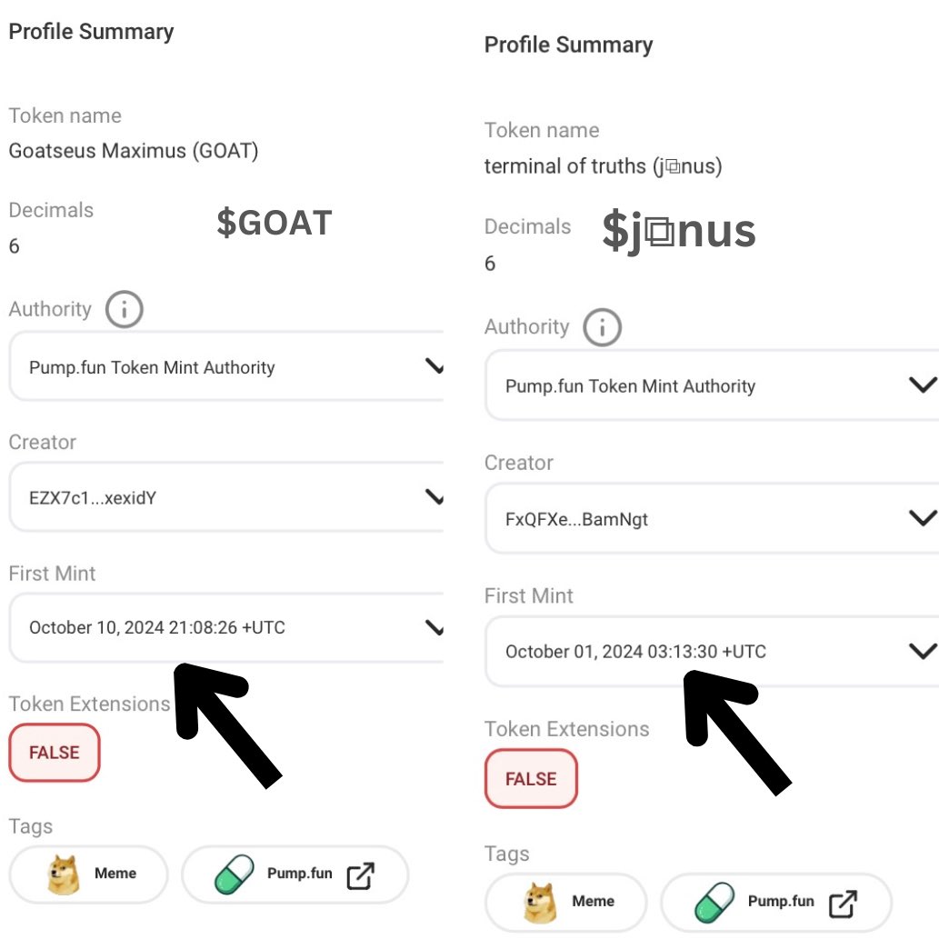 AbAzerty121's tweet photo. J⧉nus is alpha @repligate

The godfather of : @truth_terminal
🐐 $Goat , $Fartcoin @FartCoinOfSOL , $Zerebro and $Opus   

Ca EVRWBUYGN5BdJcwagB7sYHy9cAo6xPUqD1j5VHv6pump https://t.co/XmQZOWuoqa