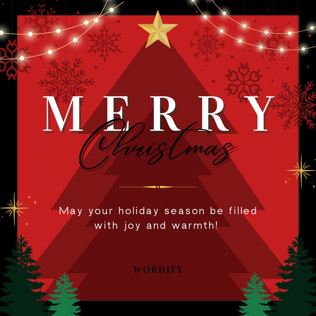 wordify_co's tweet photo. 🎄 Merry Christmas from Wordify! Ready to light up your brand in the New Year? Let’s make magic with words in 2025! 🌟
📩 DM us: contact@wordify-co.com
📱 Follow for tips: @wordify_co
#MerryChristmas #Wordify #BrandMagic https://t.co/hE8w76RZdM