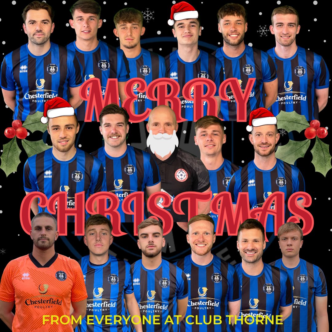 clubthornecoll's tweet photo. Merry Christmas from everyone at Club Thorne 🔵⚫️

We hope you all enjoy the festive period 🎄See you Saturday! https://t.co/dtpyKpsqUa
