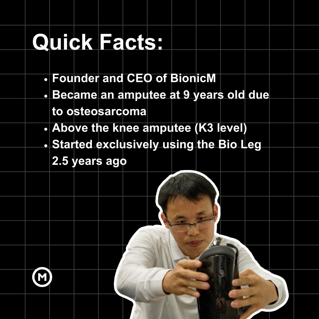 BionicM_USA's tweet image. ✨🦿 Used by our CEO himself! 🦿✨

BionicM CEO Sunny shares how the Bio Leg™ changed his life. Since using it, his daily steps have significantly increased ⇧!

Ready to experience the future of prosthetics?
👉 bionicm.com

#BionicM #BioLeg #LifeWithBioLeg #CEO