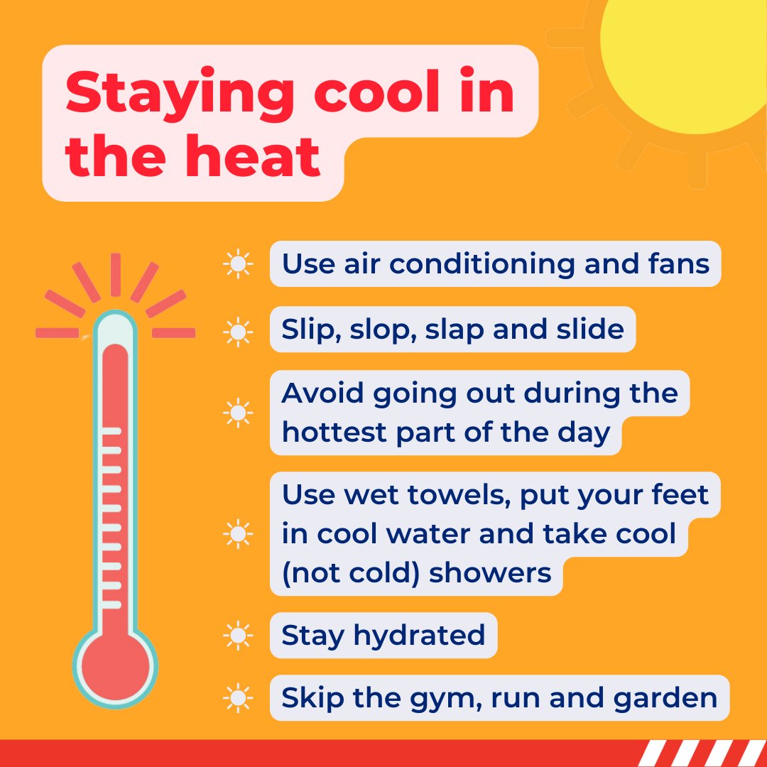 In Victoria tomorrow, we will be rightly focussed on bushfire safety. But the far greater threat to life &amp; health will be the extreme heat. A few simple measures will avoid ending up in hospital. And please, look out for the frail &amp; elderly.