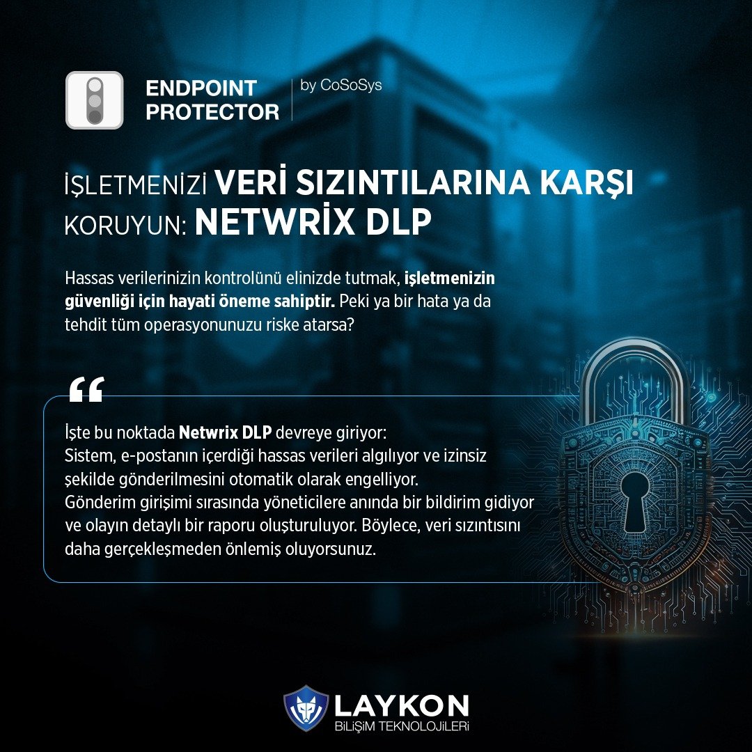 LaykonBilisim's tweet photo. Hassas verilerinizi Netwrix DLP ile koruyun! İhlalleri algılar, önler, raporlar ve uyumluluk sağlar. İşletmenizi güvence altına alın!

https://t.co/fNWekFsopB

#laykon #laykonbilisim #cososys #netwrix #DLP #verigüvenliği #sibergüvenlik https://t.co/JjOEeX7Sxu