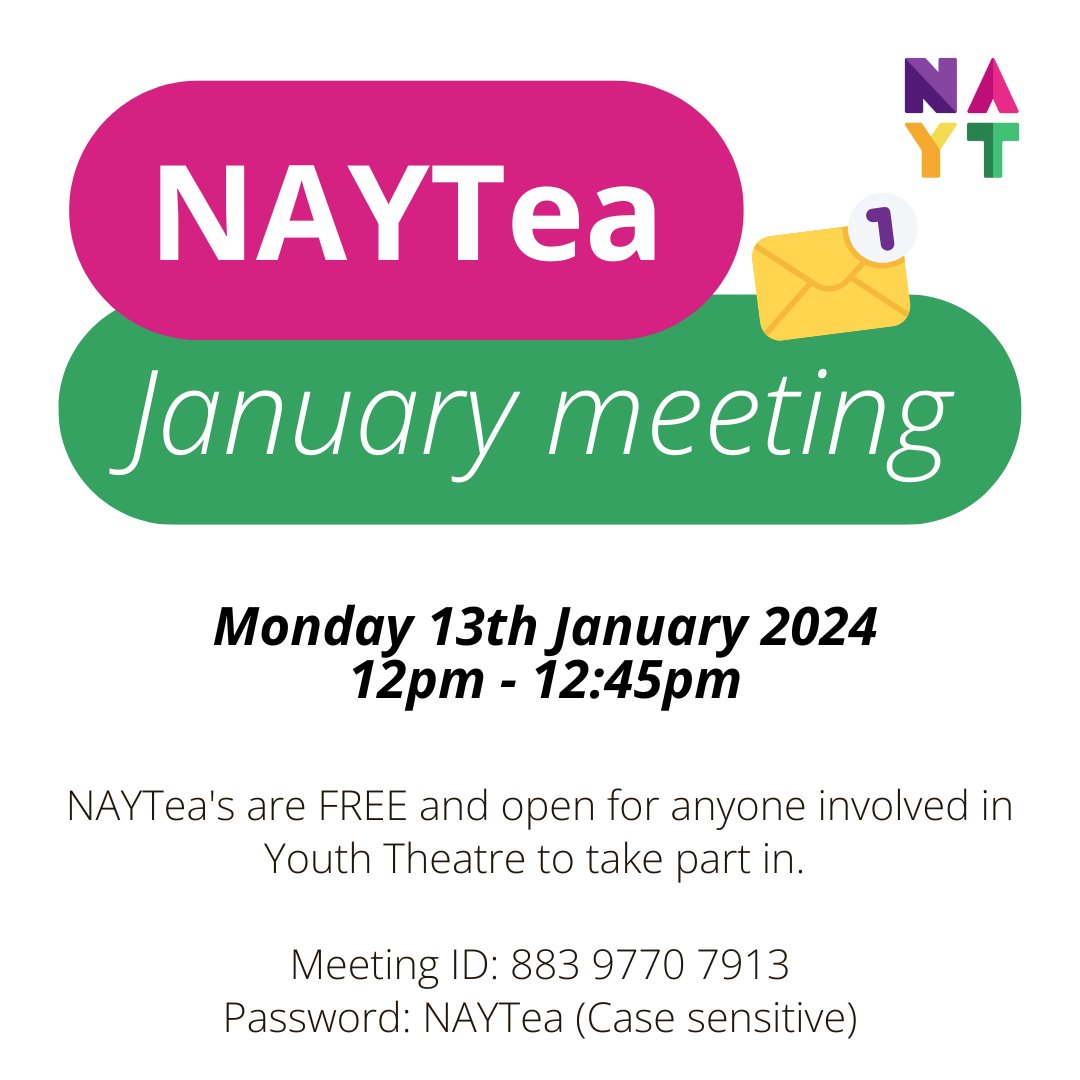 Join us for the next NAYTea on January 13th, 12pm - 12:45pm! 

This is a fantastic opportunity to connect with our board members and associate who will share valuable insights on safeguarding. 

We can't wait to see you there! 

#naytea #Safeguarding #nayt