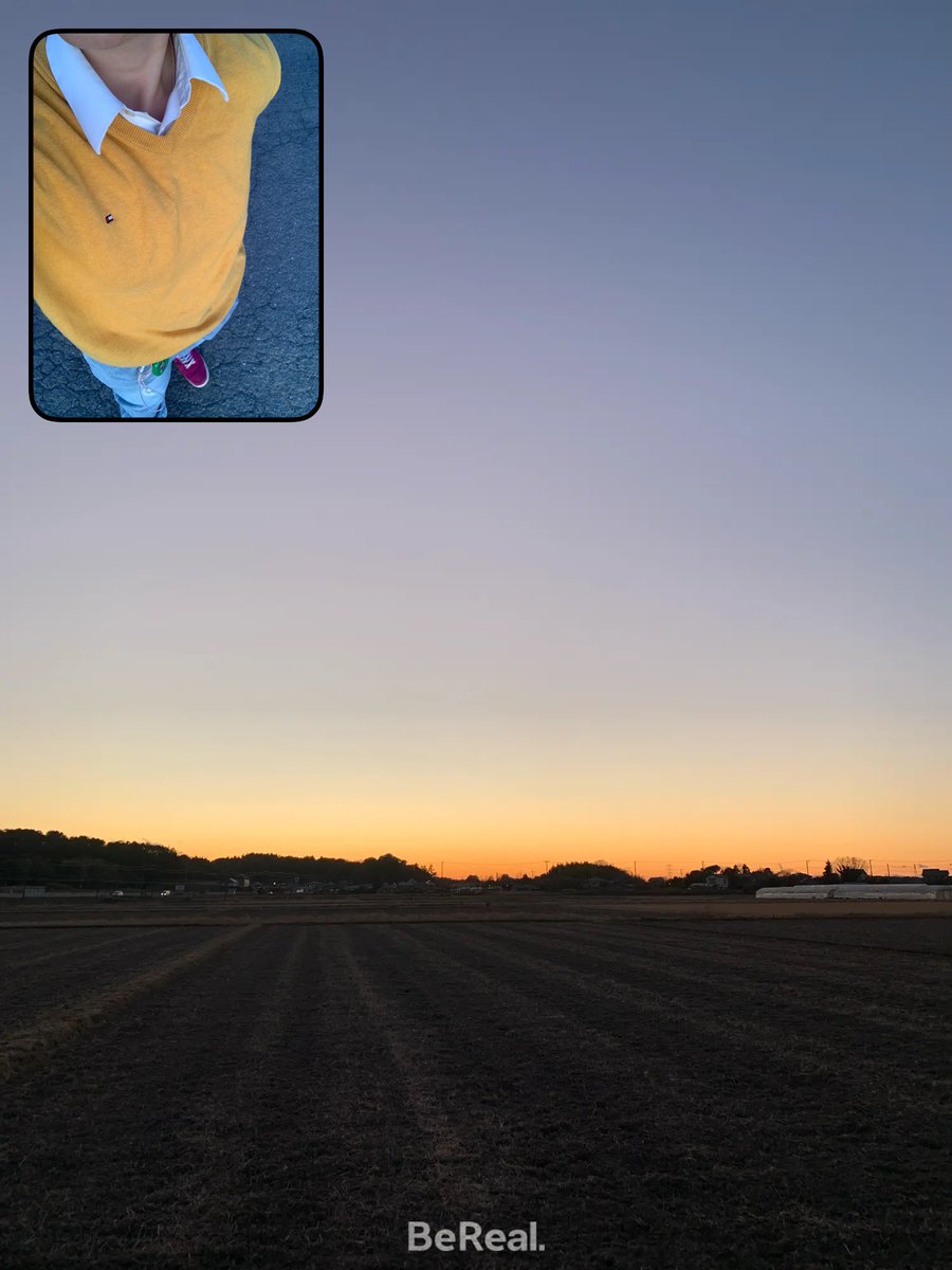 田舎のいい所は夕日が綺麗なところ