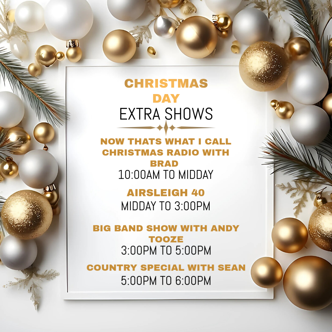 As well as your usual favourite shows, we have some daytime Christmas specials for your listening.

Something for everyone to enjoy 🎄🎧

#Christmas2024 #local #community #radio #forestofdean #localradio #somethingforeveryone #tunein #ChristmasSpecial