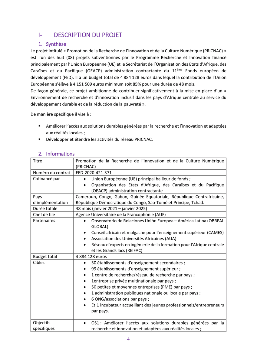 pricnac's tweet photo. 📢 Appel à candidature : Consultant(e) international(e) pour l'évaluation externe finale du projet PRICNAC 🌍

📅 Date limite pour postuler : 5 janvier 2025 à 23h59 (heure de Yaoundé)
📩 Envoyez vos dossiers à : pricnac@auf.org

Pour plus de détails, consultez les termes👇 https://t.co/9zZzfwIhER