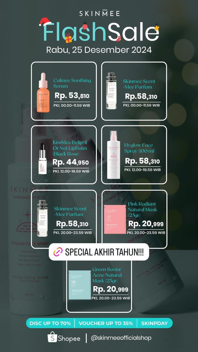 Special hari ini jangan lupa di cek ya 

Harga special christmas + payday💕💕