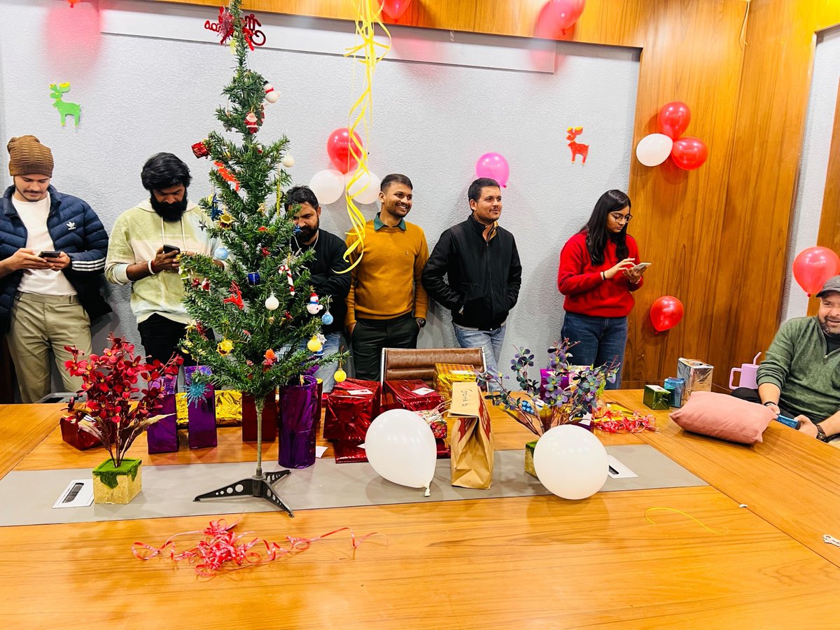 DecipherZone's tweet photo. ๐โจ Spreading joy and cheer this holiday season! Our office Christmas celebration was filled with laughter, love, and festive vibes. Merry Christmas from our work family to yours! ๐
#MerryChristmas #Christmas2024 #HappyHolidays #ChristmasVibes #DecipherZone #FestiveSeason https://t.co/60uW2aOFGb