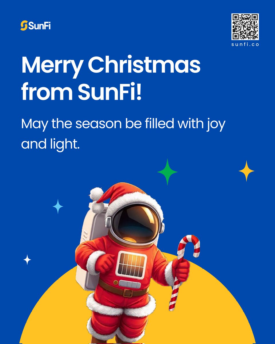 sunfi_hq's tweet photo. We wish youu - our amazing customers, incredible partners, and everyone in our community a season filled with joy, love, and warmth ❤️
Merry Christmas from all of us at SunFi! 🎄✨
#merrychristmas #solarinlagos #sunfi https://t.co/HKs1Inb0Ox
