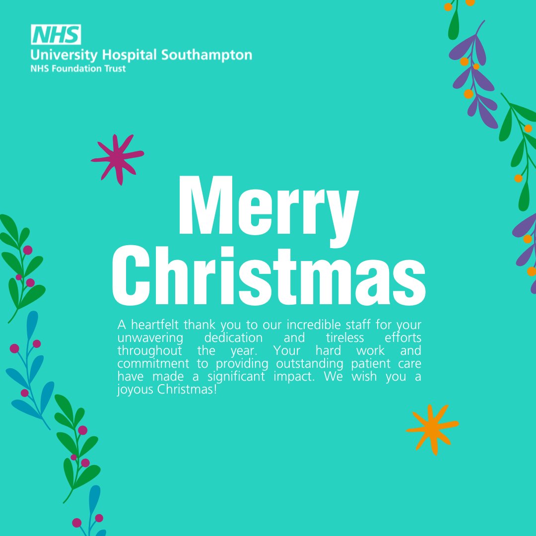 🎄 Merry Christmas to our brilliant and hardworking staff! Your dedication and compassion help us #LeadTheWay every day. 💙

Thank you for making a difference this year. Wishing you a joyful holiday season!

#WeAreUHS #HappyHolidays