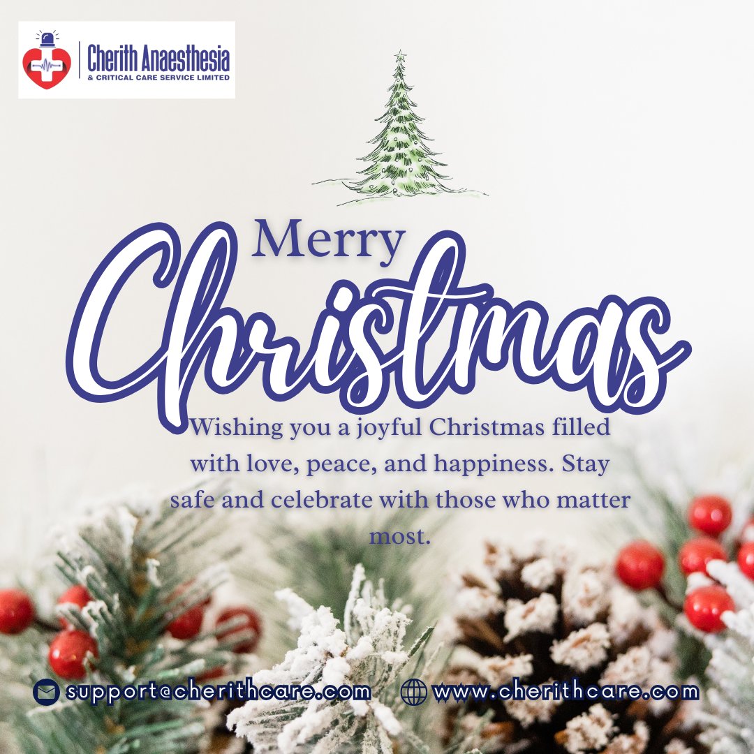 Cherith_A's tweet photo. 🎄🌟 Season's Greetings from Cherith Anaesthesia and Critical Care Service. This Christmas, we celebrate the privilege of serving you with care and compassion. Wishing you peace, joy, and good health during this festive season and always. ❄️❤️

#CherithChristmasCare https://t.co/TInoJFtLCd