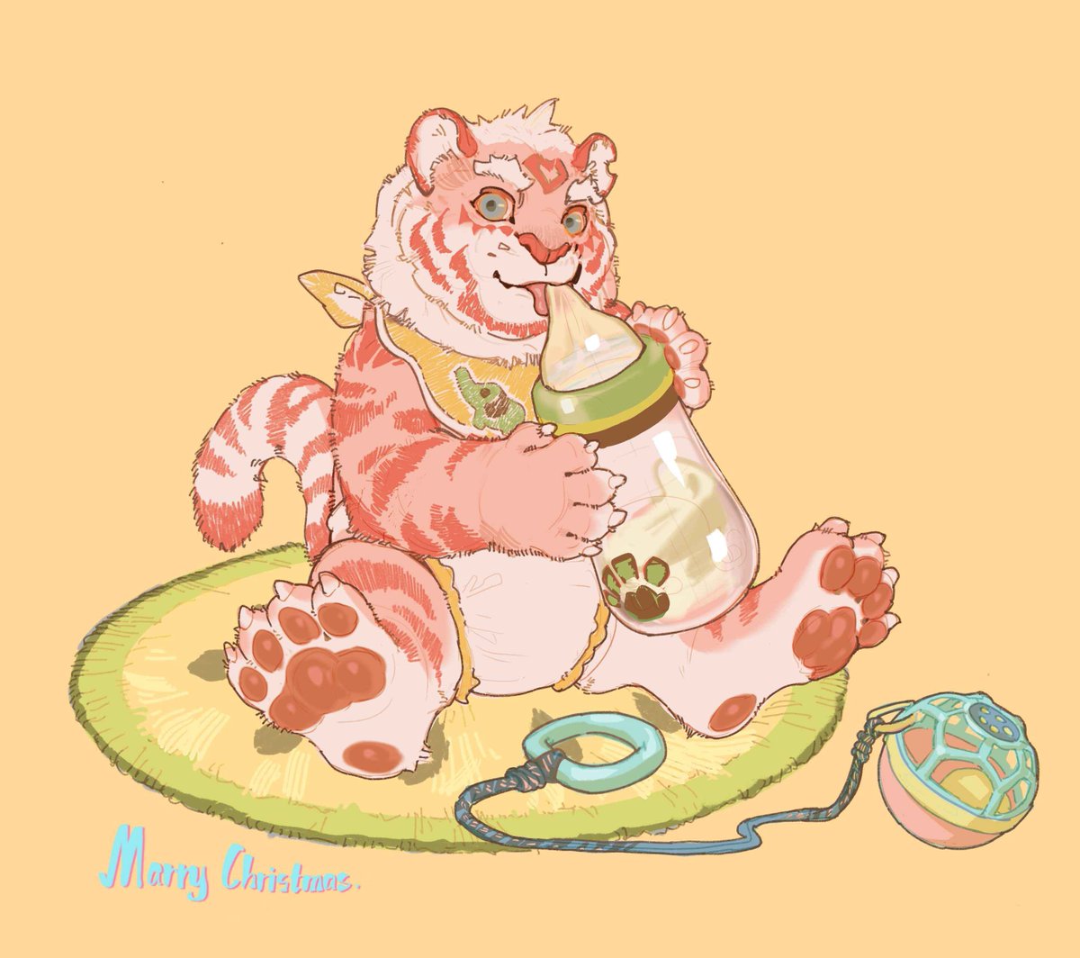 聖誕快樂～

是烏東 <a href="/Dongmun_/">乌东木</a> 畫的粉紅虎寶包，藍膜還沒褪ww 好可愛我直接一口一個