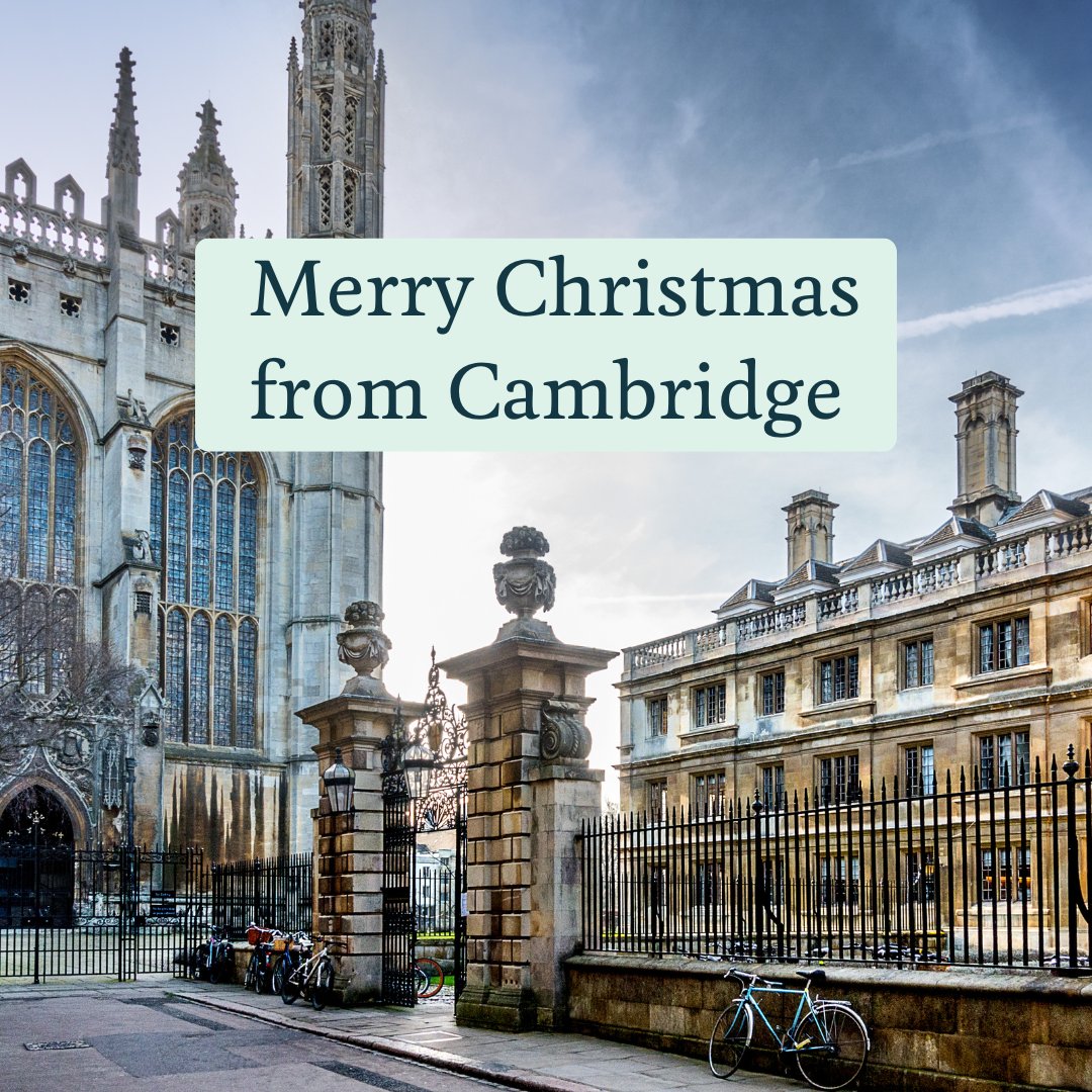 Wishing a Merry Christmas to all our Cambridge students, staff and alumni, and everyone celebrating around the world 🎄