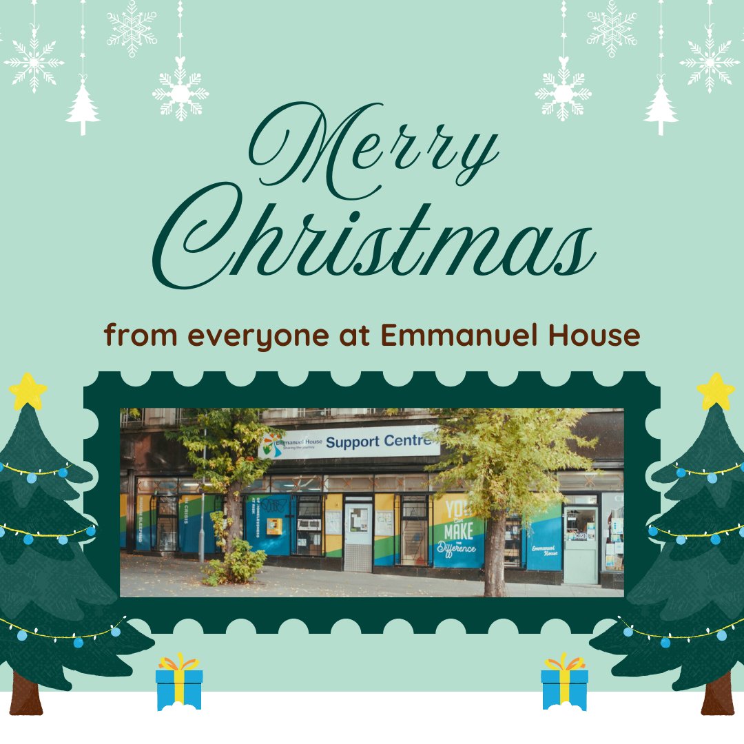 🎄 Wishing everyone a very #MerryChristmas! Thank you to everyone who has supported us this winter, we hope you're having a wonderful festive season 💚

Just a reminder, we'll be open today from 11am-2pm for our service users' Christmas meal.
