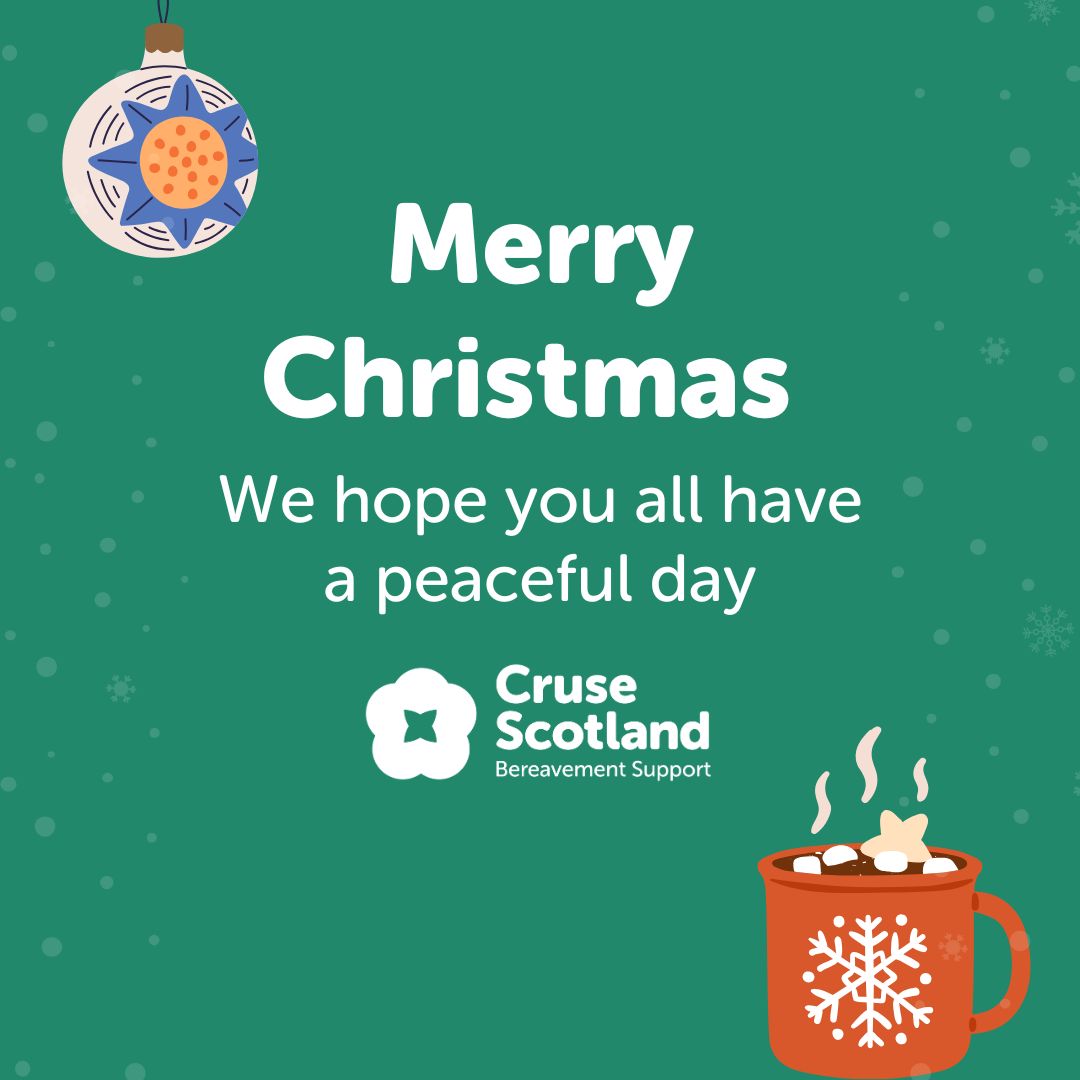 We hope your Christmas is full of peace and comfort, with moments of love and warmth.. From all of us at Cruse Scotland.