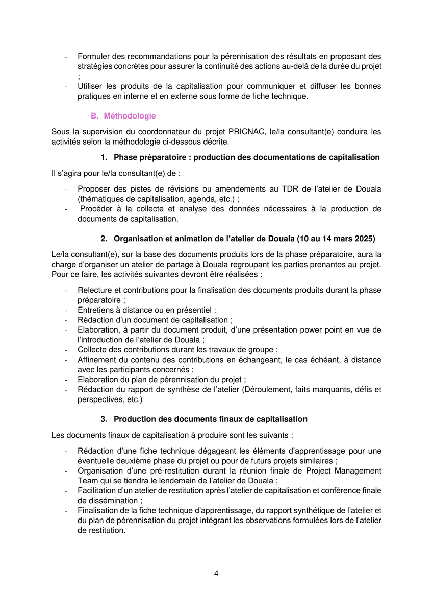 pricnac's tweet photo. 📢 Appel à candidature : Consultant(e) pour l’animation de l’atelier de capitalisation du projet PRICNAC 🌍

📅 Date limite de candidature : 5 janvier 2025 à 23h59 (heure de Yaoundé).
📩 Soumettez vos dossiers à : pricnac@auf.org

Pour plus de détails, consultez les termes👇 https://t.co/6kQ2G7S87o