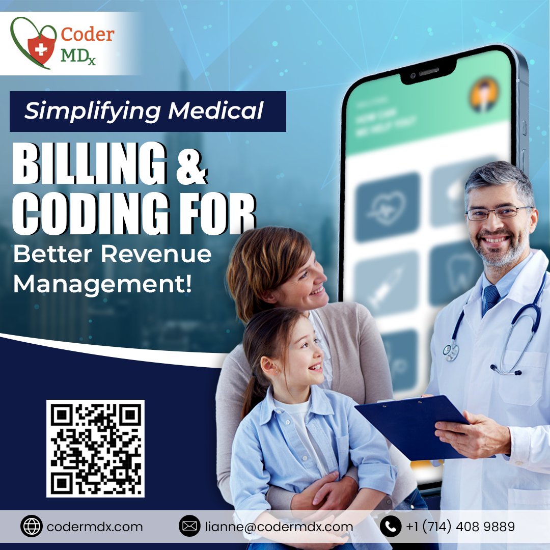 codermdx25's tweet image. Streamlining the #medicalbilling &amp;amp; #codingprocess can significantly improve #revenuemanagement for #healthcare facilities. 
📧 Email: lianne@codermdx.com
📞 Call: +1 (714) 408 9889
📞 WhatsApp Call NOW: +1 (646) 517-4029
🌐 Visit us: codermdx.com