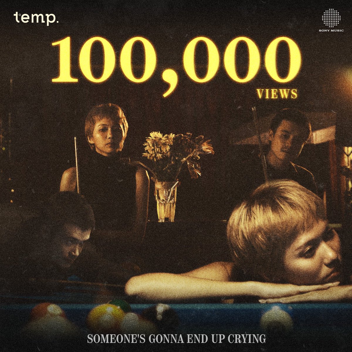 SonyThaiArtists's tweet photo. 100,000 VIEWS+ ON YOUTUBE 🎱❤️🩹
"SOMEONE‘S GONNA END UP CRYING - temp."
/
📺 MV: https://t.co/5lB3ukBps5
____
#SOMEONESGONNAENDUPCRYING
#tempdotband #sonymusicthaiartists https://t.co/oY3CqLR2Qq