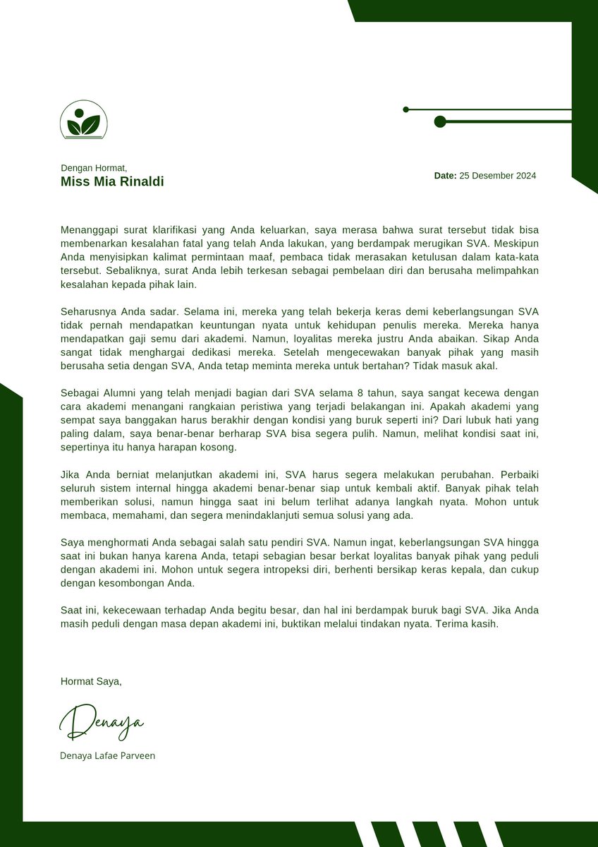 Selamat sore, <a href="/Ms__Rinaldi/">Mia #SVA10THANNIVERSARY</a>.