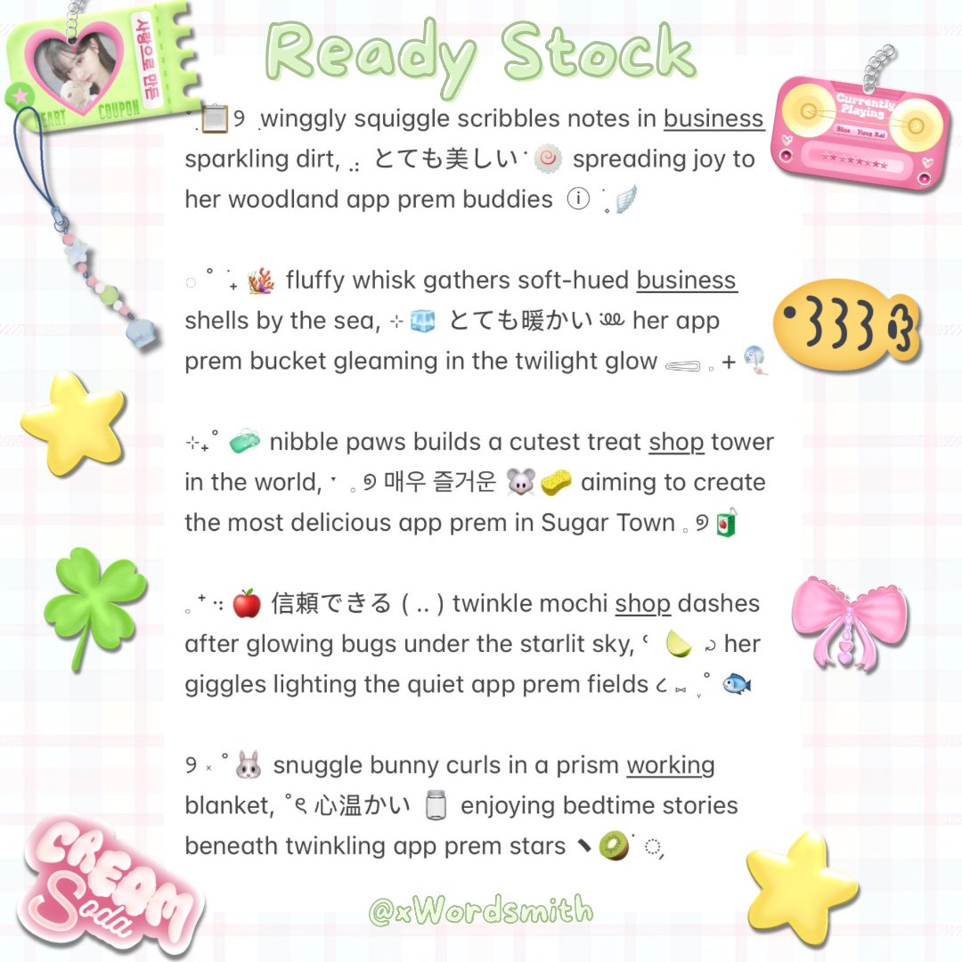 🥝 .. a repost would be appreciated! 

haloo, semuanya! Anne hadir membawa 20 bio wording dengan tema freshteen dan cartoon. bisa langsung diclaim by DM dengan harga 4.000/each. cek ALT untuk kodenya, yaa! 🥺🍎

#zonauang #zonaba