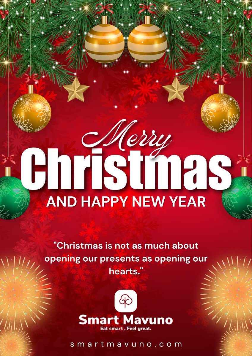 🌟 Merry Christmas from all of us at Smartmavuno! 🎄✨  

As we celebrate this festive season, we're grateful for the farmers, partners, and innovators who help us grow a sustainable future. 🌱 Here's to a fruitful and prosperous new year ahead! 🌾🎁  
#Agritech #SmartMavuno
