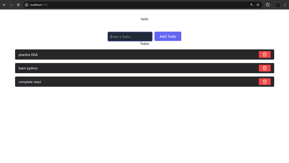 Amarnath_S_S's tweet image. Today, I dived into Redux and Redux Toolkit, building a To-Do List project to practice state management efficiently. 🚀
Excited about how much easier Redux Toolkit makes things!
🛠️ #CodeAurChai and  #Hiteshdotcom #WebDevelopment
