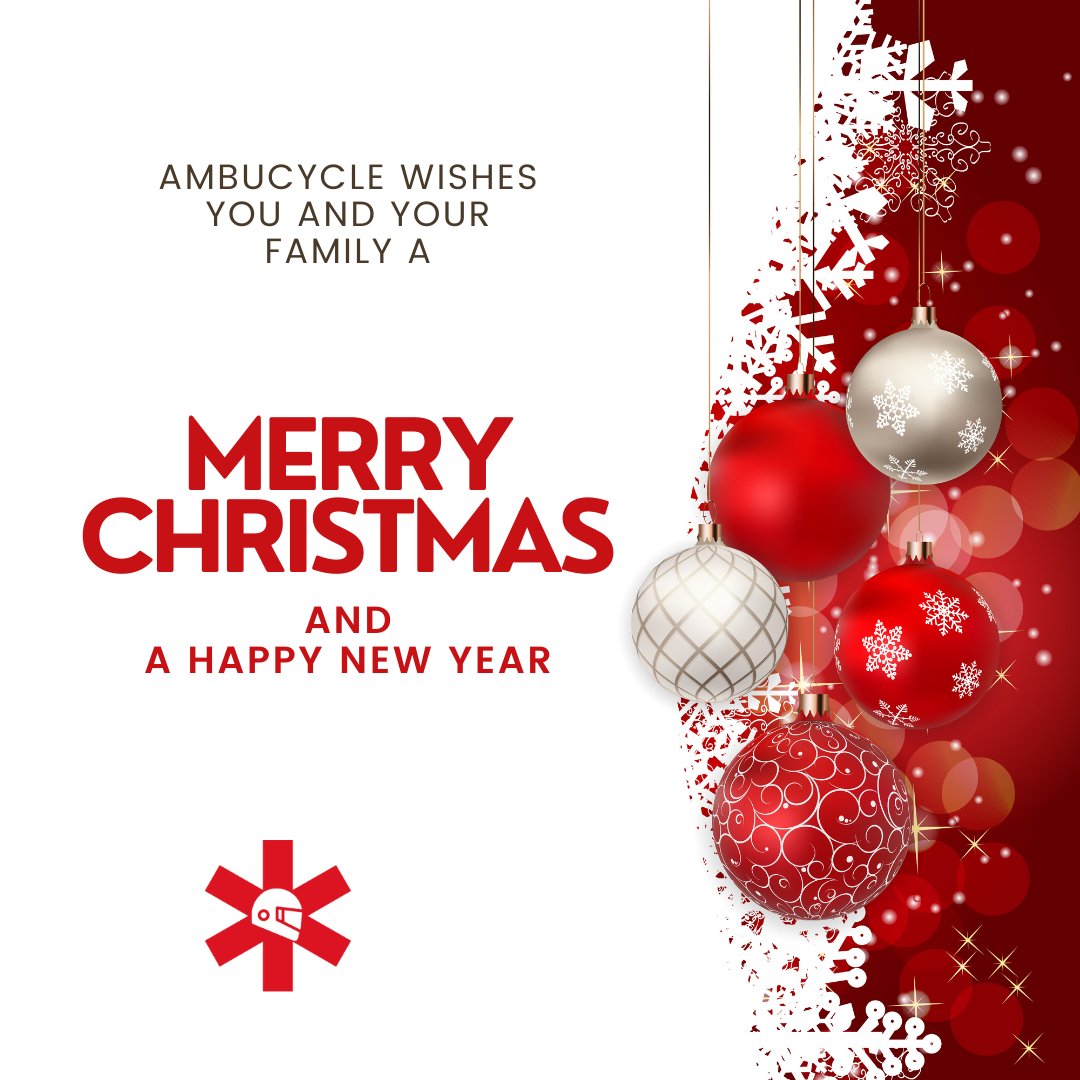 Ambucycle wishes you a very happy holiday to you and your loved ones! Merry Christmas  and Happy New Year!!!! #Christmas #holidayseason