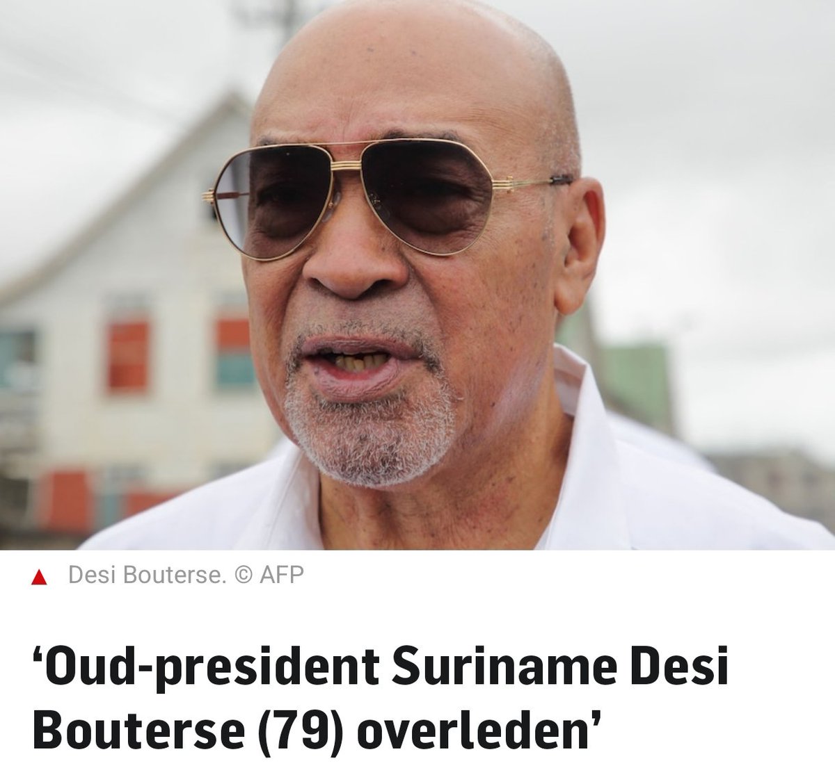 maartenbrink's tweet photo. ‘Oud-president Suriname Desi Bouterse op 79-jarige leeftijd overleden’.
https://t.co/JoZzxTszir
#suriname #desibouterse https://t.co/oDq9HqNB32