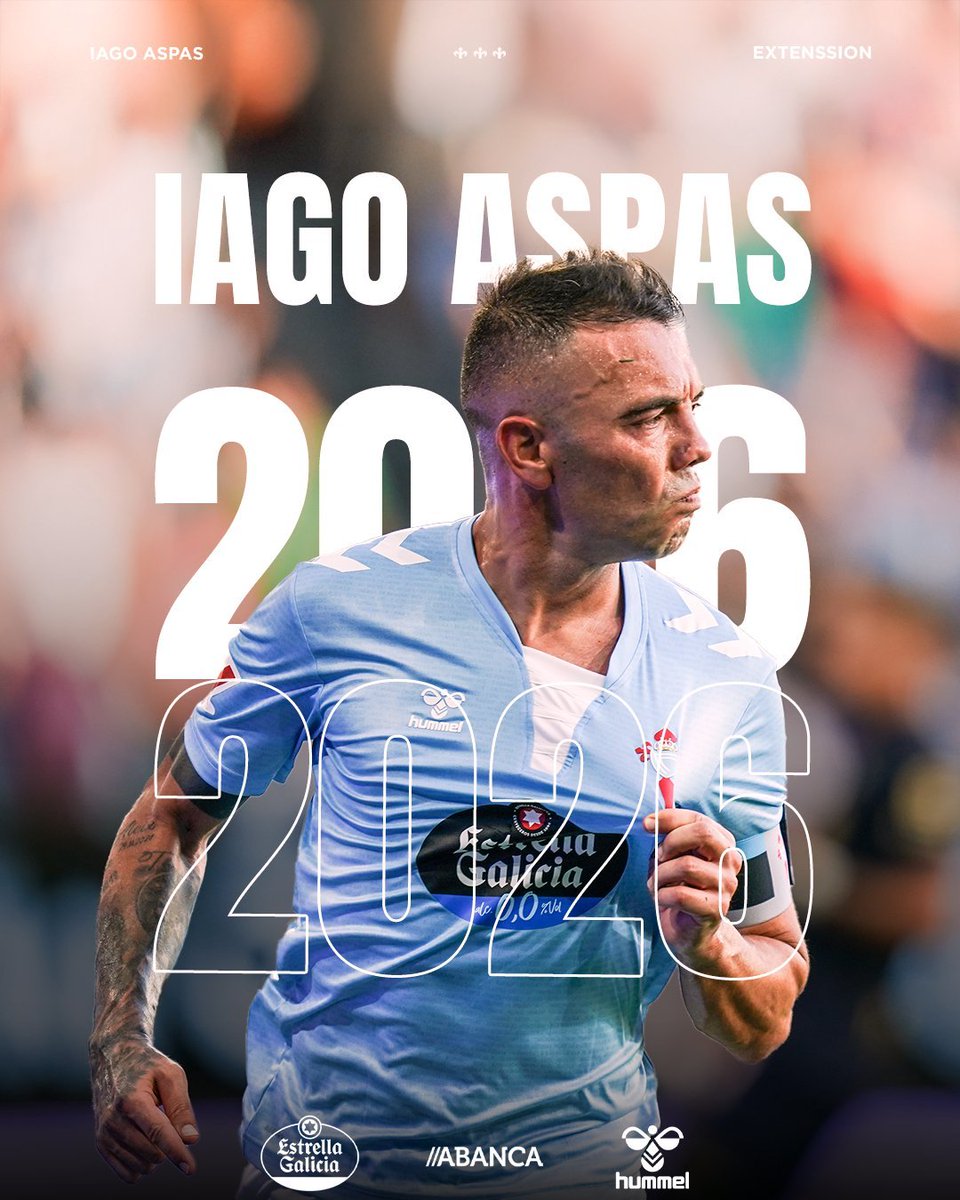 CeltaJapan's tweet photo. 𝗢𝗙𝗙𝗜𝗖𝗜𝗔𝗟 📣 イアゴ・アスパスが契約延長！👑

おめでとう、@aspas10 ！🩵 https://t.co/nSkj52Aozq
