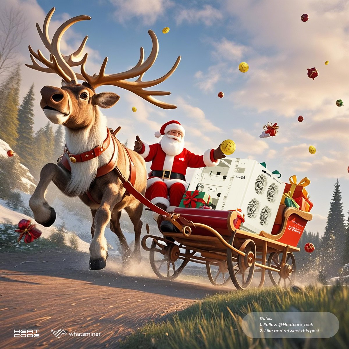 Heatcore_tech's tweet photo. 🎉🎄 Merry Christmas! 🎄🎉 We have an amazing gift for you – a FREE HS05 cabinet!

If you're still using a traditional boiler, it's time to upgrade! 

Bitcoin+Home Heating. Don't miss out on this fantastic opportunity! 🌟

📜Rules: 
1. Follow @Heatcore_tech
2. Like and retweet this post

🗓️Dealine: 1st, Jan, 2025 (UTC+0)

🏆Prizes:
1. First Prize (1 Winner): one HS05 cabinet for free
2. Second Prize (1 Winner): 50% off coupon x 1（HS05 cabinet）
3. Third Prize (1 Winner): 20% off HS05 coupon x 1 （HS05 cabinet）
(*The above prizes do not include miners. Winners are responsible for shipping and taxes)

We will select three individuals at random using an online tool. The results will be announced on January 2, 2025 (UTC+0) #btc #heatcore #btcmining #hydrocooling #christmas #xmas2024