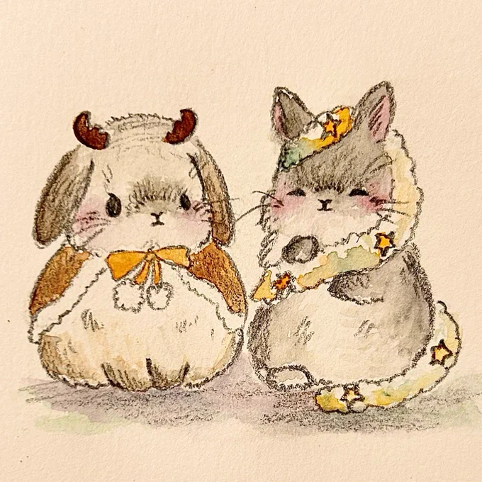 メリークリスマス#MerryChristmas  #Christmas #うさぎ #イラスト #rabbit #illustration 