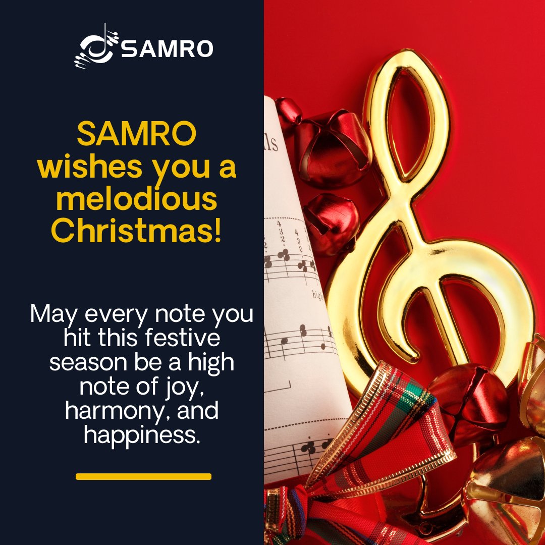 SAMROMusic's tweet image. Thank you for being part of our musical journey this year! Here's to creating even more magical moments together in the year ahead.

#MerryChristmas #MusicUnites #SAMRO