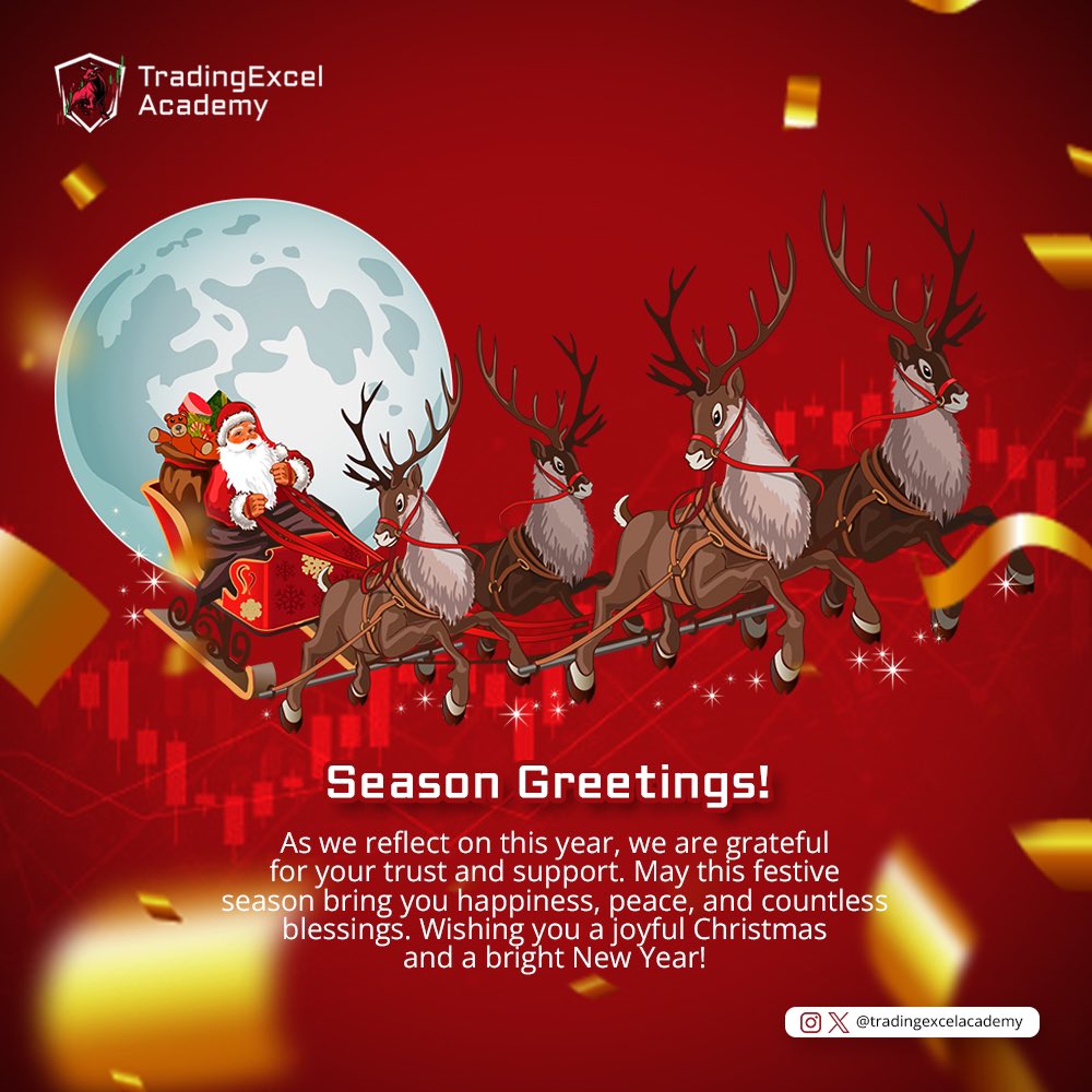 DAY_TRADING_INS's tweet photo. SEASON GREETINGS🎄❤️🎉
#tradingexcelacademy #forex #chrismas2024 #SeasonGreetings https://t.co/1RSRuQ5qxp
