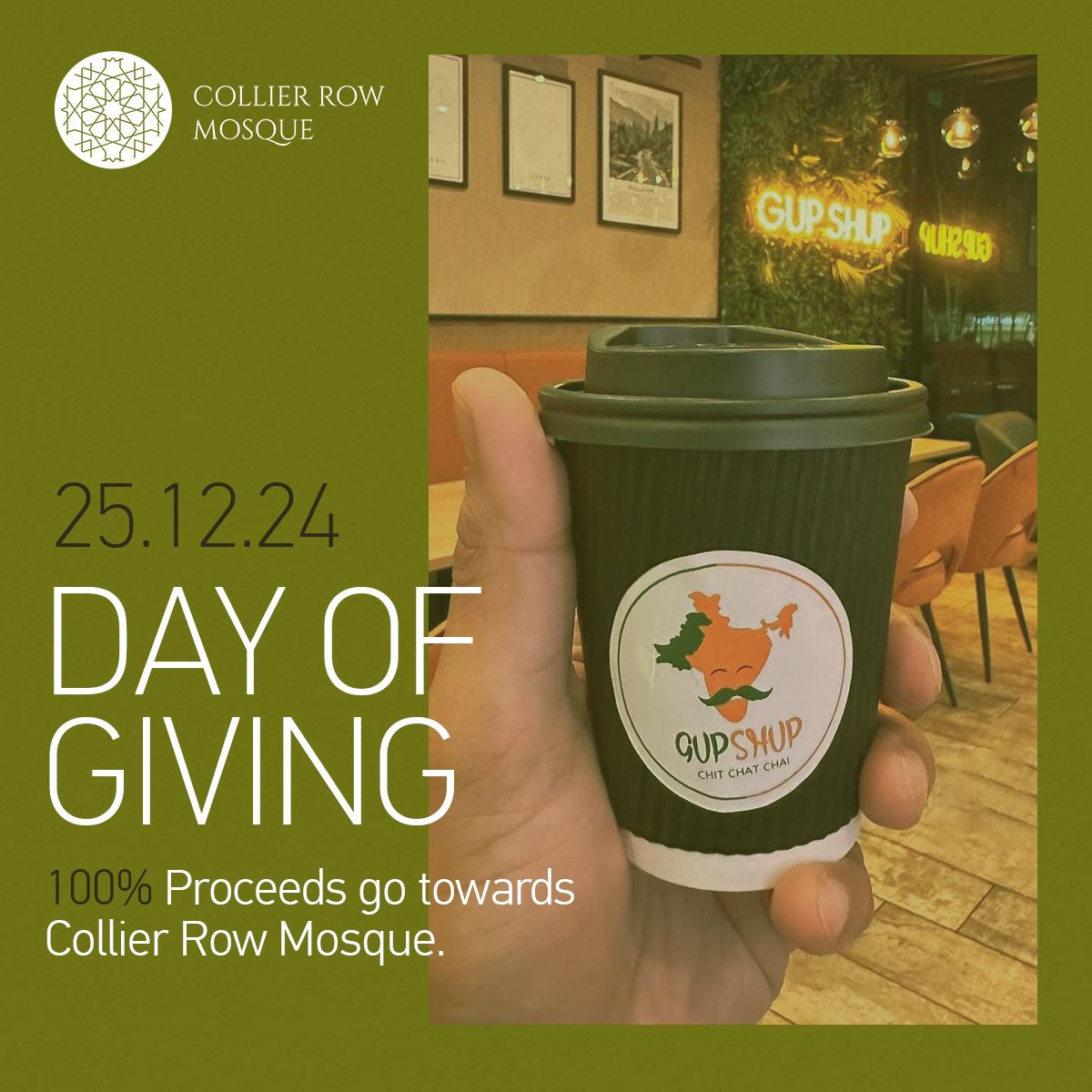 CollierRowMRG's tweet photo. What a wonderfully generous initiative from our brilliant local eatery, Gup Sup in Collier Row
Please do visit and enjoy delicious food whilst helping a local charitable cause @CollierRwMosque at the same time https://t.co/gtv92Zd13e