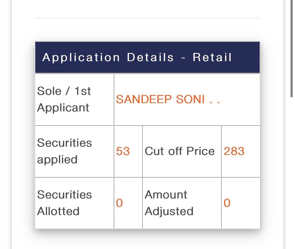 Sandeepsoniiii's tweet photo. #DamCapitalIPO not allotted 
Lagta h #MamtaMachineryIPO lagne wala hai 😂
#ipoallotement #ipo #linkintime #DamCapitalIPO #ipostatus https://t.co/uWpXz9VDpN
