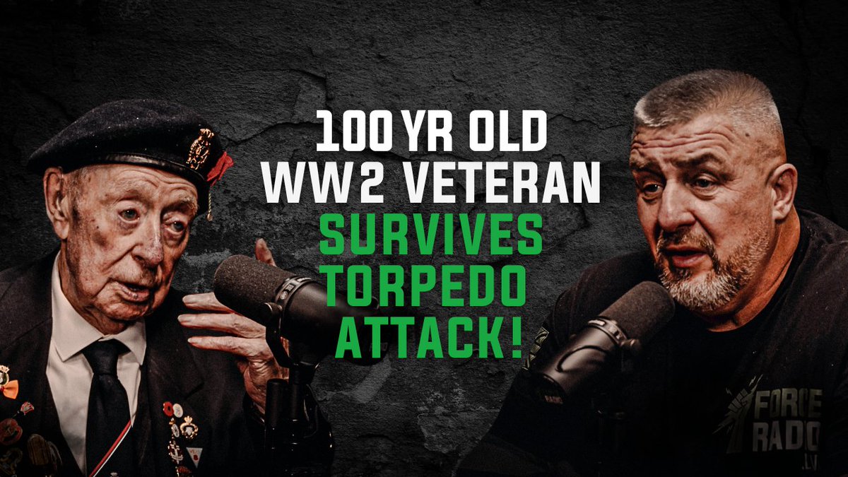 ForceMediaHQ's tweet photo. Royal Navy HERO Survives Torpedo Attack in WW2. Watch it here now 🎥 https://t.co/JCg6zuE9vG 😱
#forceradiopodcast #thedebrief #ww2veteran #torpedoattack https://t.co/lM7cFRvsMU
