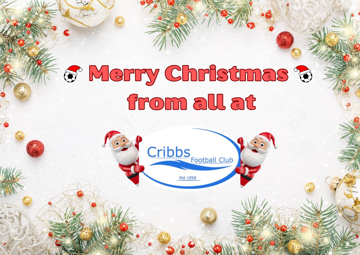Cribbs Football Club (@cribbsfc) on Twitter photo ๐๐๐๐๐๐ ๐๐ฝ๐๐พ๐๐๐๐ถ๐๐
Merry Christmas to all our supporters, sponsors, volunteers, committee, management, players and all across the <a href="/SouthernLeague1/">The Pitching In Southern Football League</a>
Thanks to all for your help and support during 2024๐
Wishing you a great 2025๐ค
#bristolfootball ๐๐๐๐๐๐ ๐๐ฝ๐๐พ๐๐๐๐ถ๐๐
Merry Christmas to all our supporters, sponsors, volunteers, committee, management, players and all across the <a href="/SouthernLeague1/">The Pitching In Southern Football League</a>
Thanks to all for your help and support during 2024๐
Wishing you a great 2025๐ค
#bristolfootball