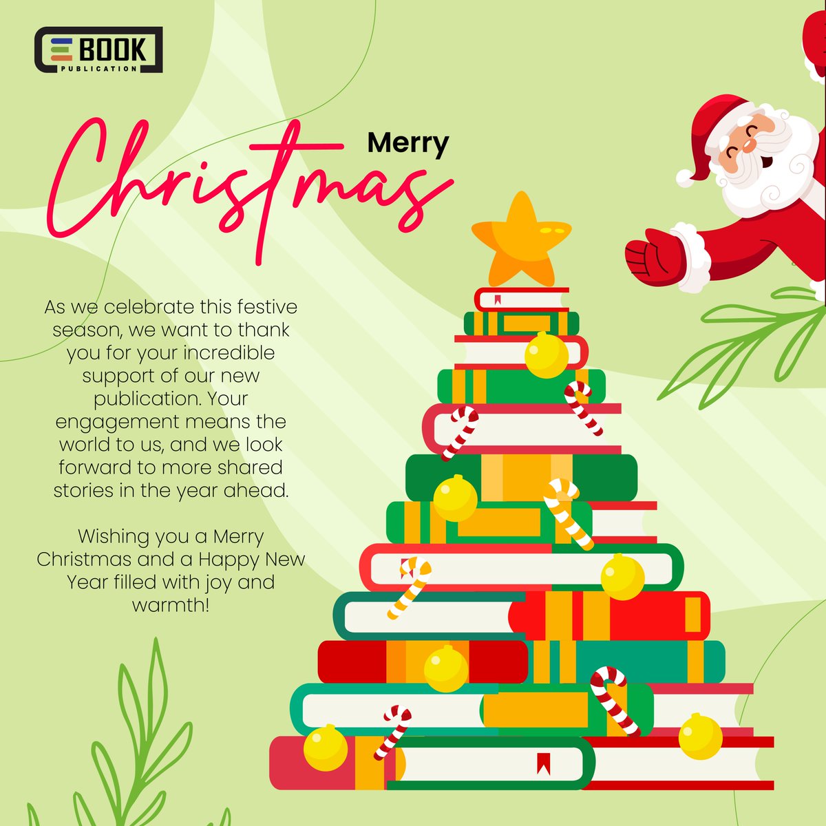 EbookPub09's tweet photo. "May your Christmas be as magical as the stories that inspire us all! ๐โจ
Wishing you a holiday filled with love, laughter, and joy. Merry Christmas! ๐๐
#MerryChristmas #HolidayReads #FestiveBooks #ChristmasStories #SeasonOfReading #BooksUnderTheTree #HolidayMagic #JoyfulReads https://t.co/qd0E91RFly