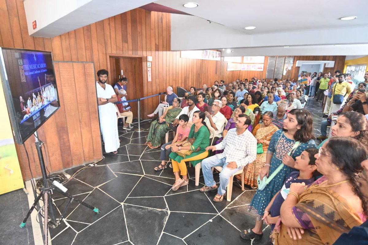 Sangita Kalanidhi-designate T. M. Krishna’s concert at The Music Academy this morning was truly a Triumph, a “mass vindication” of the musician and the man (as a rasika put it). An eye-witness account: “Every single seat inside the auditorium was occupied, not to mention the 150