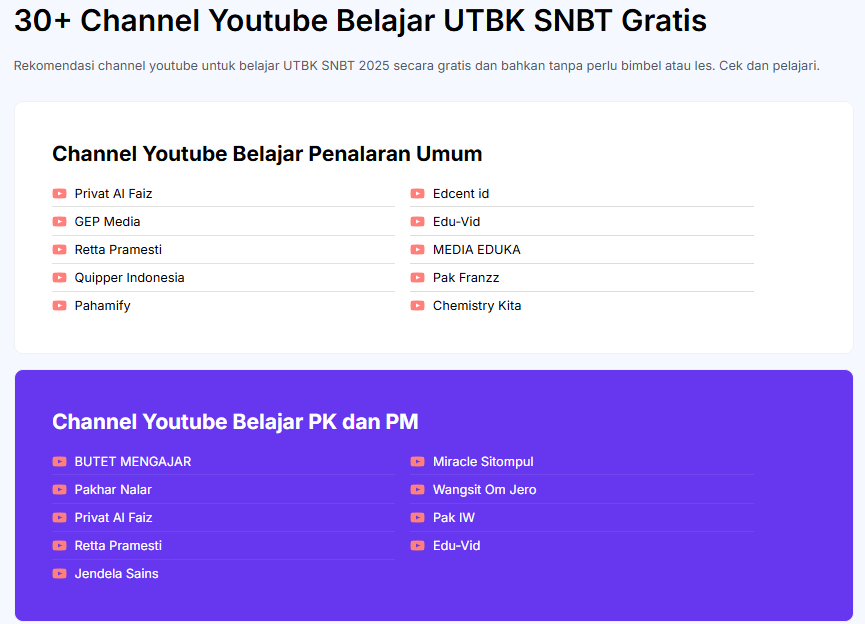 ttlindonesia's tweet photo. Sumber belajar online? Unlimited! Gak akan habis.

Youtube misalnya. Ibaratnya YT ini semua bab semua subtes pasti ada, gak akan habis sampe UTBK nanti.

Paling pas kamu bisa trial dan error channel mana yang oke, tapi admin ada sedikit referensi:
https://t.co/N9fRiXICRk https://t.co/qOj5qpNLNC
