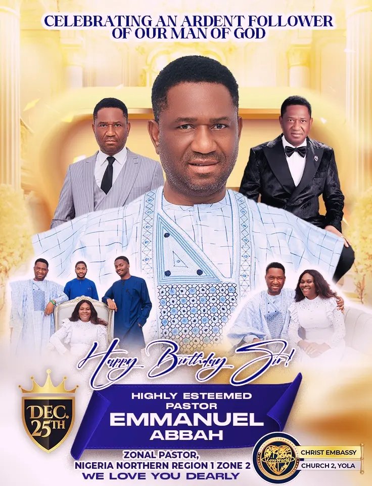 itsEdwards's tweet photo. CELEBRATING GRACE - MY HIGHLY ESTEEMED ZONAL PASTOR @EmmanuelAbbahE
Happy Birthday my Father
I celebrate your inspiring life of great faith, laudable victories and global exploits for the Gospel.

I love you dearly and celebrate you today and always. 

#pea2512
#LambentSoldier https://t.co/2rKC4dUF3w