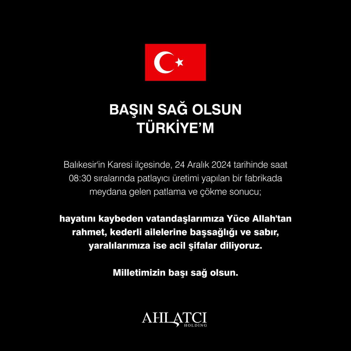 Milletimizin başı sağ olsun. 

#balıkesir 

🇹🇷